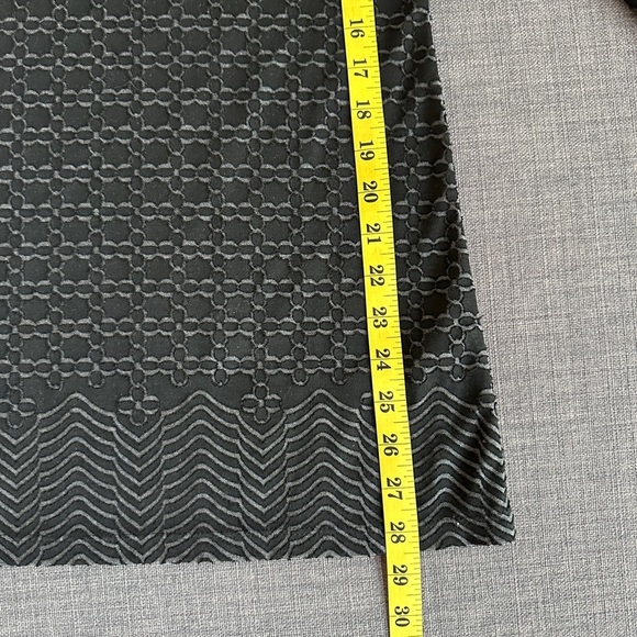 Max Studio Black Textured Bell Sleeve Top – Scoop Neck Stretch Blouse – Size L - Picture 10 of 10